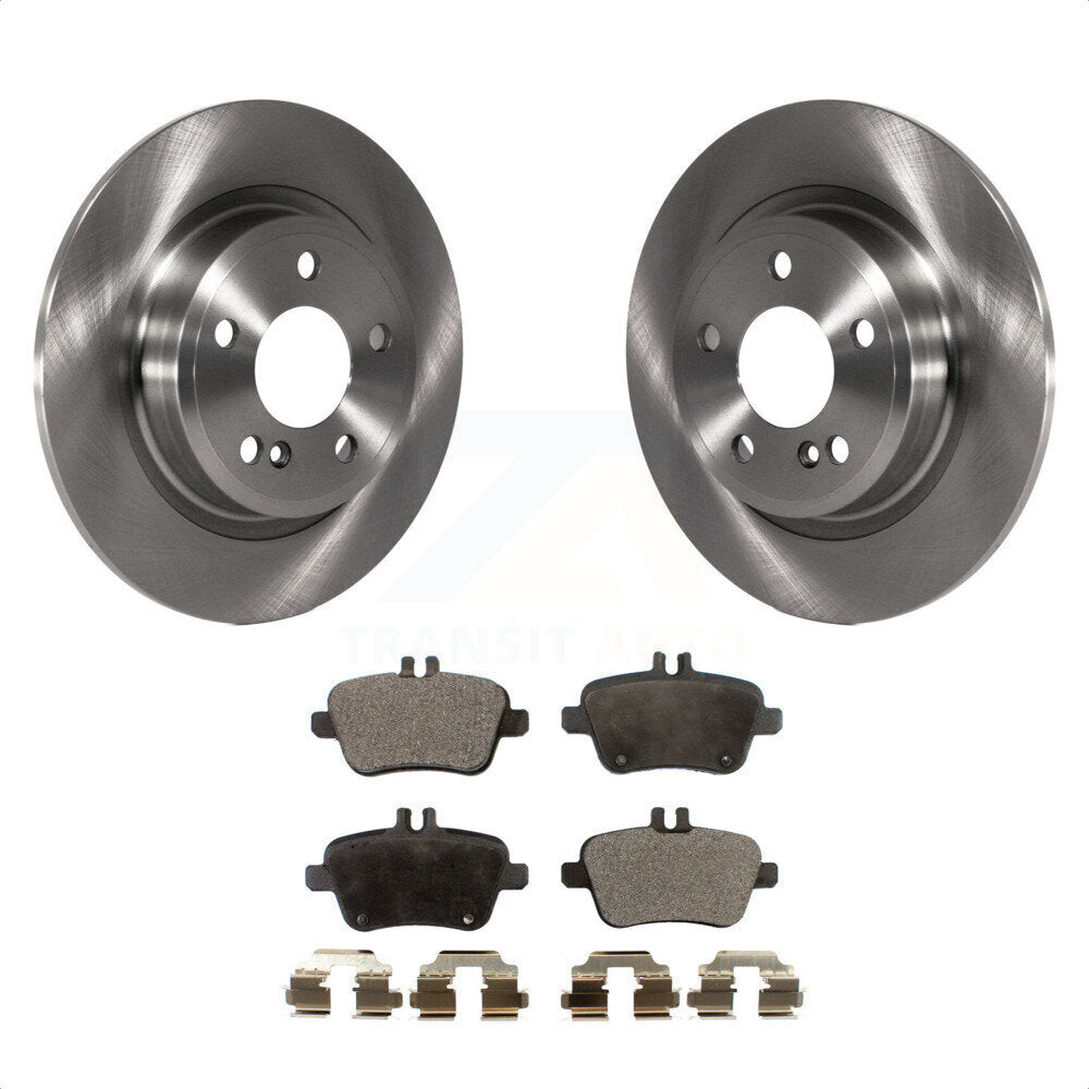 Rear Disc Brake Rotors And Ceramic Pads Kit For Mercedes-Benz GLA250 CLA250 INFINITI QX30 B Electric Drive B250e K8T-102088 by Transit Auto