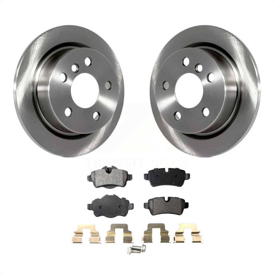 Rear Disc Brake Rotors And Ceramic Pads Kit For 2014 Mini Cooper With 5 Lug Wheels 259mm Diameter Rotor K8T-102097 by Transit Auto