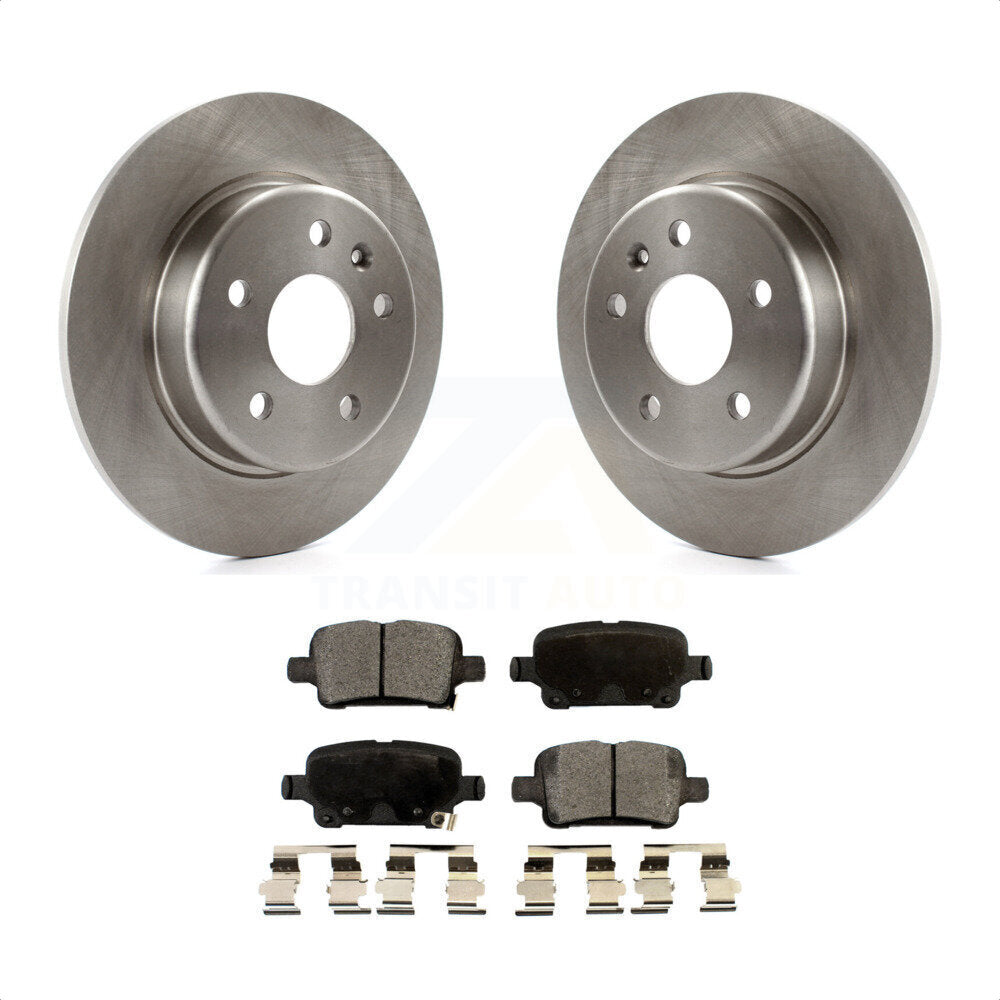 Rear Disc Brake Rotors And Ceramic Pads Kit For Chevrolet Cruze Volt Bolt EV EUV K8T-102117 by Transit Auto