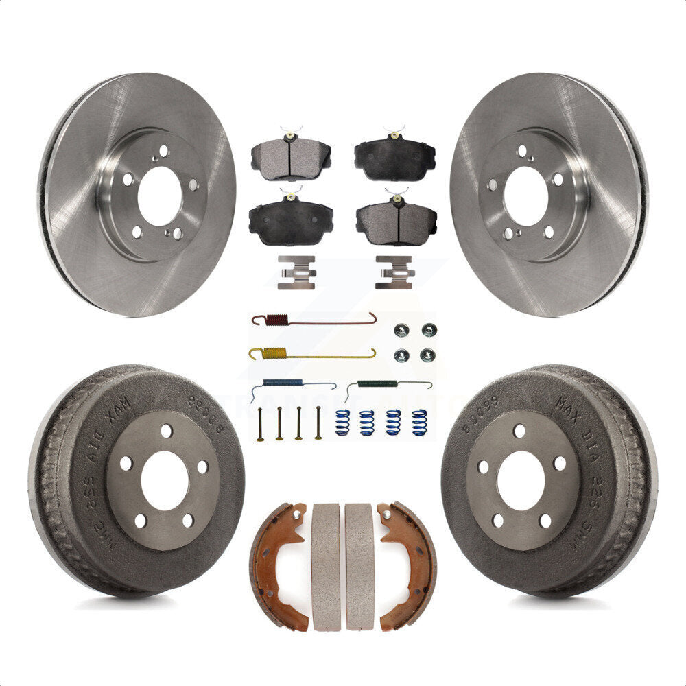 Front Rear Disc Brake Rotors Ceramic Pads And Drum Kit (7Pc) For Ford Taurus Mercury Sable K8T-102167 by Transit Auto