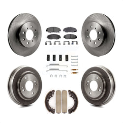 Front Rear Disc Brake Rotors Ceramic Pads And Drum Kit (7Pc) For Honda Civic Acura EL K8T-102211