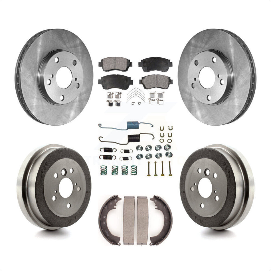 Front Rear Disc Brake Rotors Ceramic Pads And Drum Kit (7Pc) For Toyota Camry K8T-102224 by Transit Auto