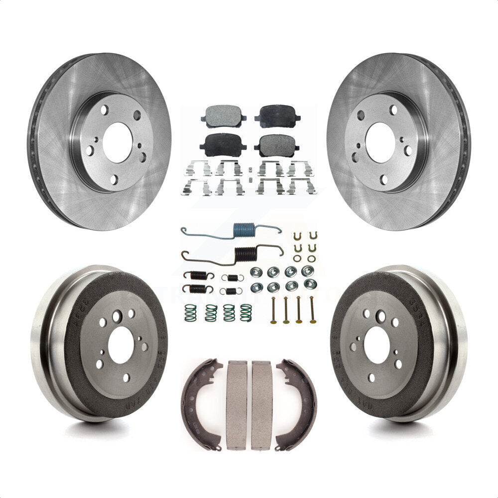 Front Rear Disc Brake Rotors Ceramic Pads And Drum Kit (7Pc) For 1999-2001 Toyota Solara 2.2L K8T-102225 by Transit Auto