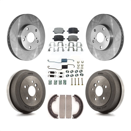 Front Rear Disc Brake Rotors Ceramic Pads And Drum Kit (7Pc) For 2002-2003 Toyota Solara 2.4L K8T-102226 by Transit Auto