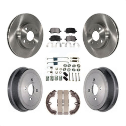 Front Rear Disc Brake Rotors Ceramic Pads And Drum Kit (7Pc) For Toyota Corolla Chevrolet Prizm K8T-102232