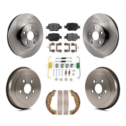 Front Rear Disc Brake Rotors Ceramic Pads And Drum Kit (7Pc) For Toyota Celica K8T-102252