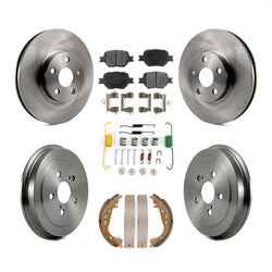 Front Rear Disc Brake Rotors Ceramic Pads And Drum Kit (7Pc) For Toyota Celica K8T-102254