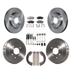 Front Rear Disc Brake Rotors Ceramic Pads And Drum Kit (7Pc) For Nissan Sentra Versa Cube K8T-102286