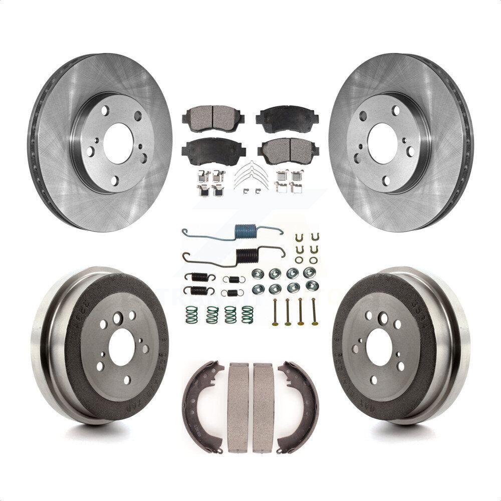 Front Rear Disc Brake Rotors Ceramic Pads And Drum Kit (7Pc) For Toyota Camry K8T-102443 by Transit Auto