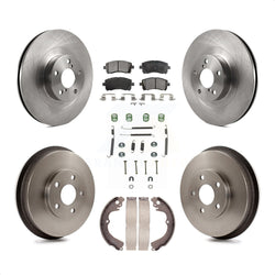 Front Rear Disc Brake Rotors Ceramic Pads And Drum Kit (7Pc) For Subaru Impreza WRX K8T-102490