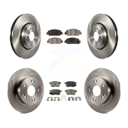 Front Rear Disc Brake Rotors And Ceramic Pads Kit For 2017 Honda Accord Hybrid EX-L Touring K8T-102569