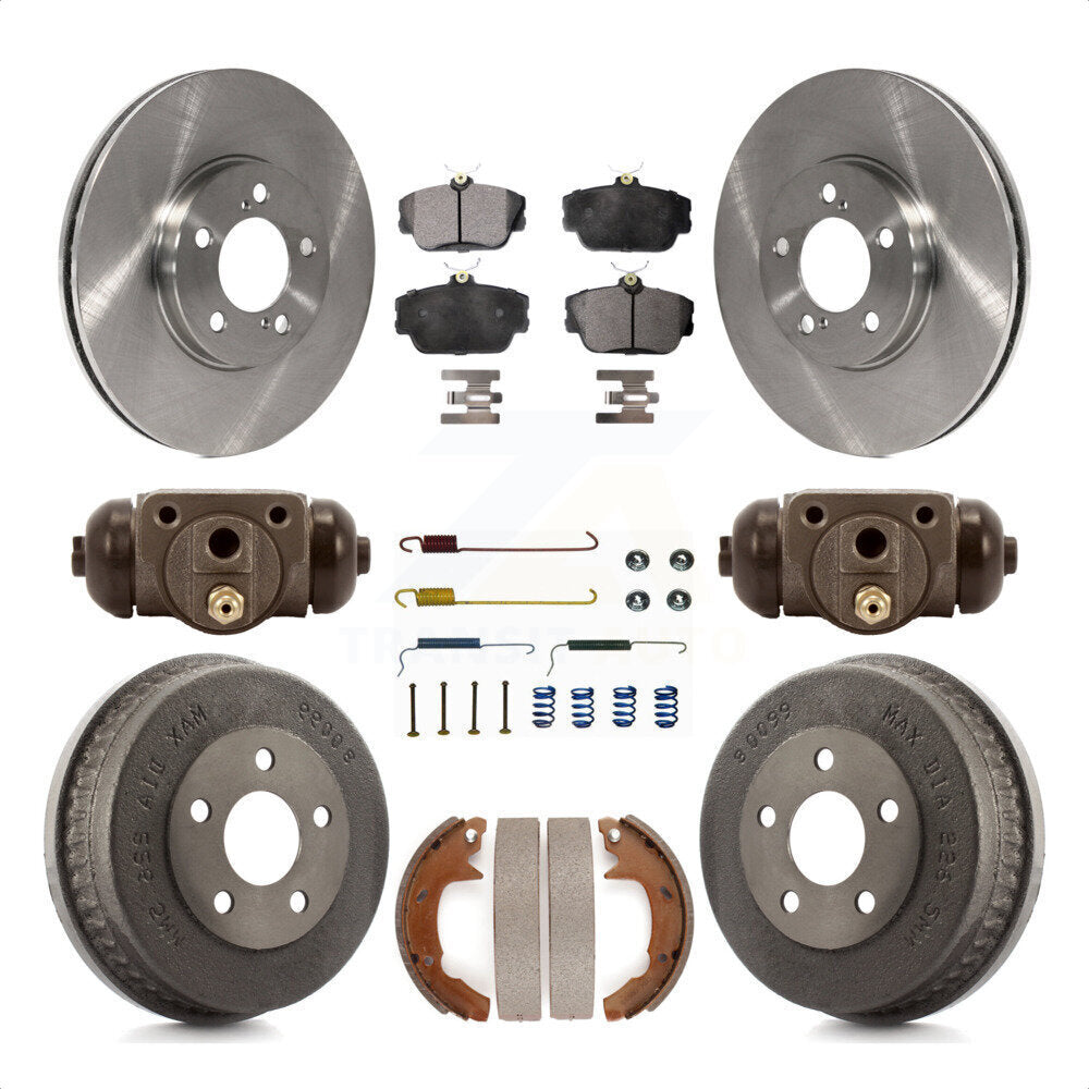 Front Rear Disc Brake Rotors Ceramic Pads And Drum Kit (9Pc) For Ford Taurus Mercury Sable K8T-102661 by Transit Auto