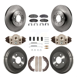Front Rear Disc Brake Rotors Ceramic Pads And Drum Kit (9Pc) For Honda Insight K8T-102694