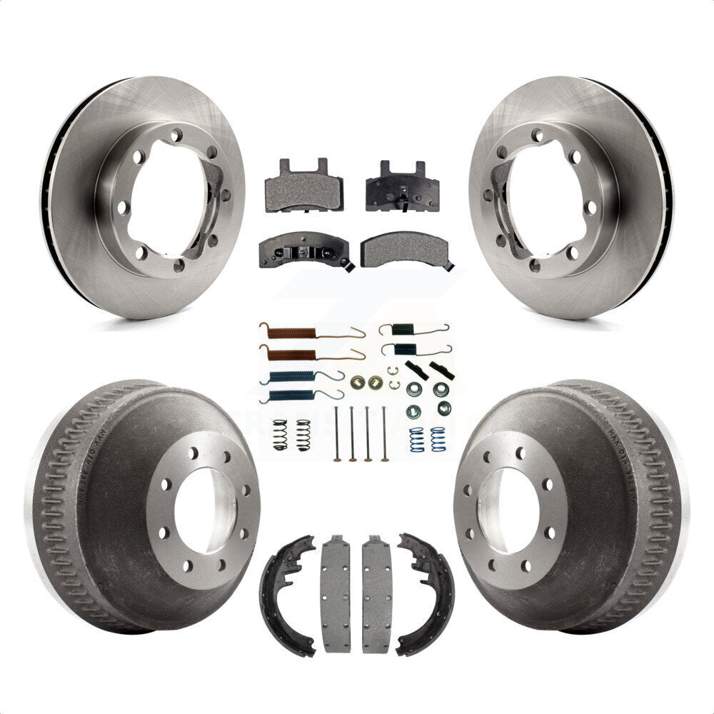 Front Rear Disc Brake Rotors Ceramic Pads And Drum Kit (7Pc) For 1988-1989 K3500 Chevrolet GMC K8T-102738 by Transit Auto