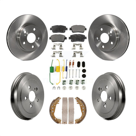 Front Rear Disc Brake Rotors Ceramic Pads And Drum Kit (7Pc) For 2008 Toyota Prius K8T-102825 by Transit Auto