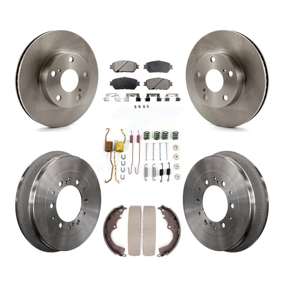 Front Rear Disc Brake Rotors Ceramic Pads And Drum Kit (7Pc) For 2015 Toyota Tacoma 4WD With 5 Lug Wheels K8T-102829 by Transit Auto