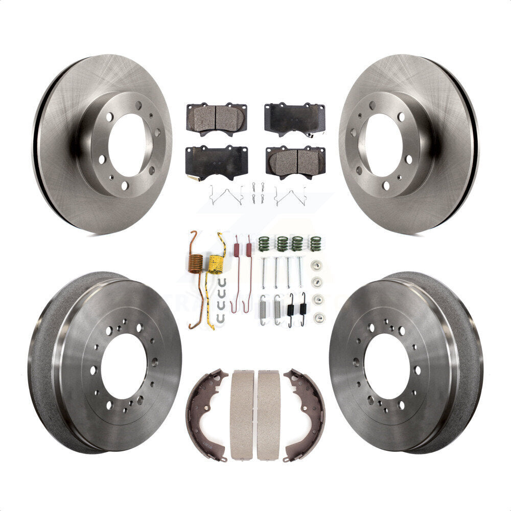 Front Rear Disc Brake Rotors Ceramic Pads And Drum Kit (7Pc) For Toyota Tacoma K8T-102834 by Transit Auto