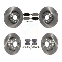 Front Rear Disc Brake Rotors And Ceramic Pads Kit For 2015 Volkswagen GTI With Performance Package K8T-102868