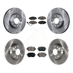 Front Rear Disc Brake Rotors And Ceramic Pads Kit For Volkswagen Golf SportWagen K8T-102874