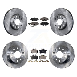 Front Rear Disc Brake Rotors And Ceramic Pads Kit For 2015 Volkswagen Golf SportWagen TDI SE SEL Highline Comfortline Trendline S K8T-102876