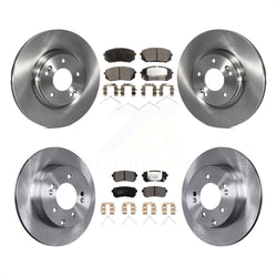 Front Rear Disc Brake Rotors And Ceramic Pads Kit For Kia Optima With Manual Parking K8T-102891