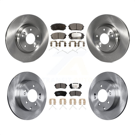 Front Rear Disc Brake Rotors And Ceramic Pads Kit For Kia Optima With Manual Parking K8T-102891 by Transit Auto