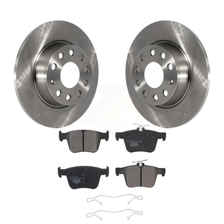 Rear Disc Brake Rotors And Ceramic Pads Kit For Audi A3 Quattro Volkswagen e-Golf Sportback e-tron K8T-102984 by Transit Auto