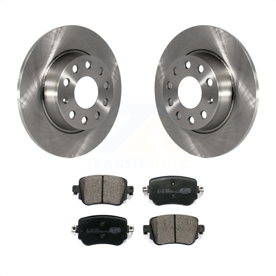 Rear Disc Brake Rotors And Ceramic Pads Kit For Volkswagen Passat GTI Golf SportWagen Alltrack K8T-102985 by Transit Auto