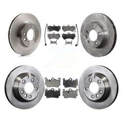 Front Rear Disc Brake Rotors And Ceramic Pads Kit (6Pc) For Porsche Cayenne Volkswagen Touareg With 330mm Diameter Rotor K8T-102997