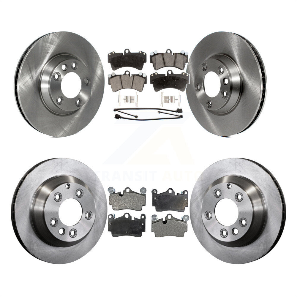 Front Rear Disc Brake Rotors And Ceramic Pads Kit (6Pc) For Audi Q7 Volkswagen Touareg K8T-103001 by Transit Auto