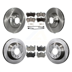 Front Rear Disc Brake Rotors And Ceramic Pads Kit (6Pc) For Audi Q7 Volkswagen Touareg K8T-103001