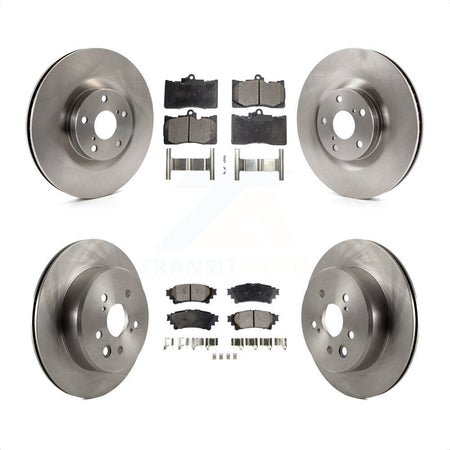 Front Rear Disc Brake Rotors And Ceramic Pads Kit (6Pc) For Lexus GS350 IS300 IS350 RC350 IS200t RC300 RC200t GS300 GS200t GS450h K8T-103012 by Transit Auto