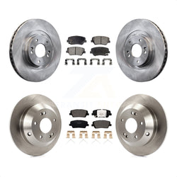 Front Rear Disc Brake Rotors And Ceramic Pads Kit For 2014-2015 Kia Sorento With Red Painted Calipers K8T-103019