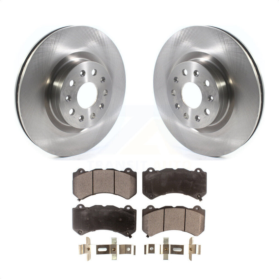 Front Disc Brake Rotors And Ceramic Pads Kit For 2016 Cadillac CTS Vsport Premium with RWD K8T-103029 by Transit Auto