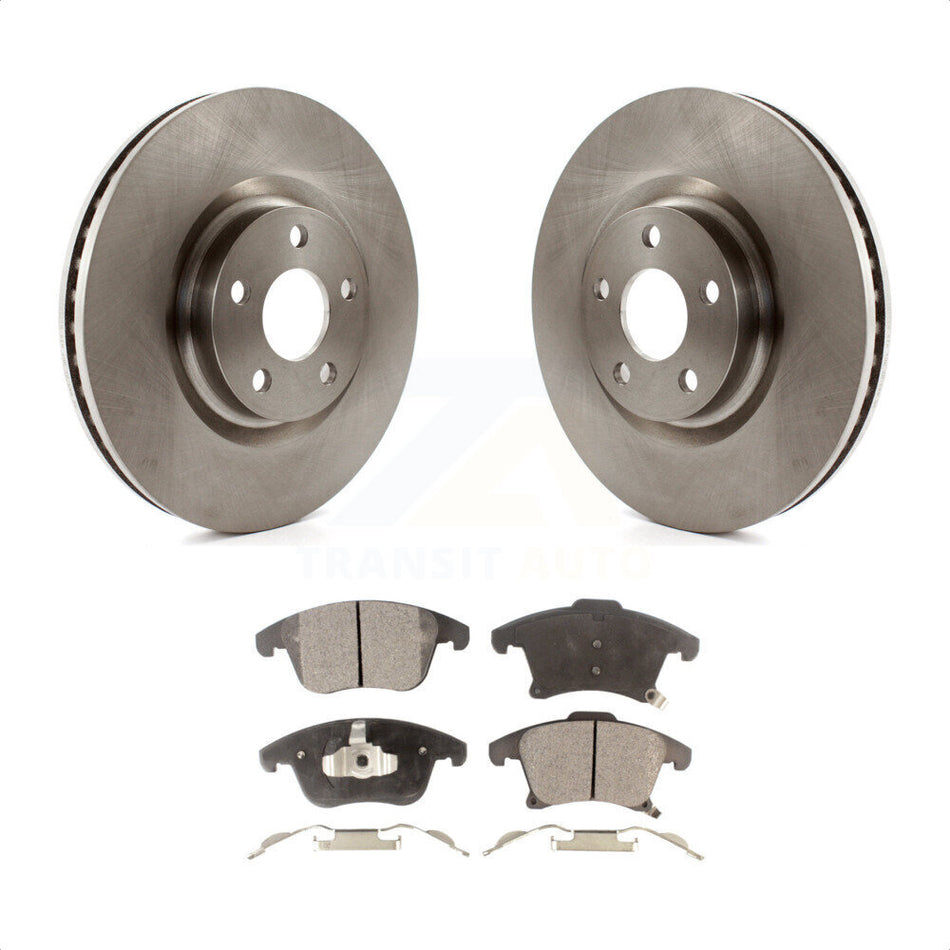 Front Disc Brake Rotors And Ceramic Pads Kit For 2019-2020 Ford Police Responder Hybrid SSV Plug-In K8T-103039 by Transit Auto