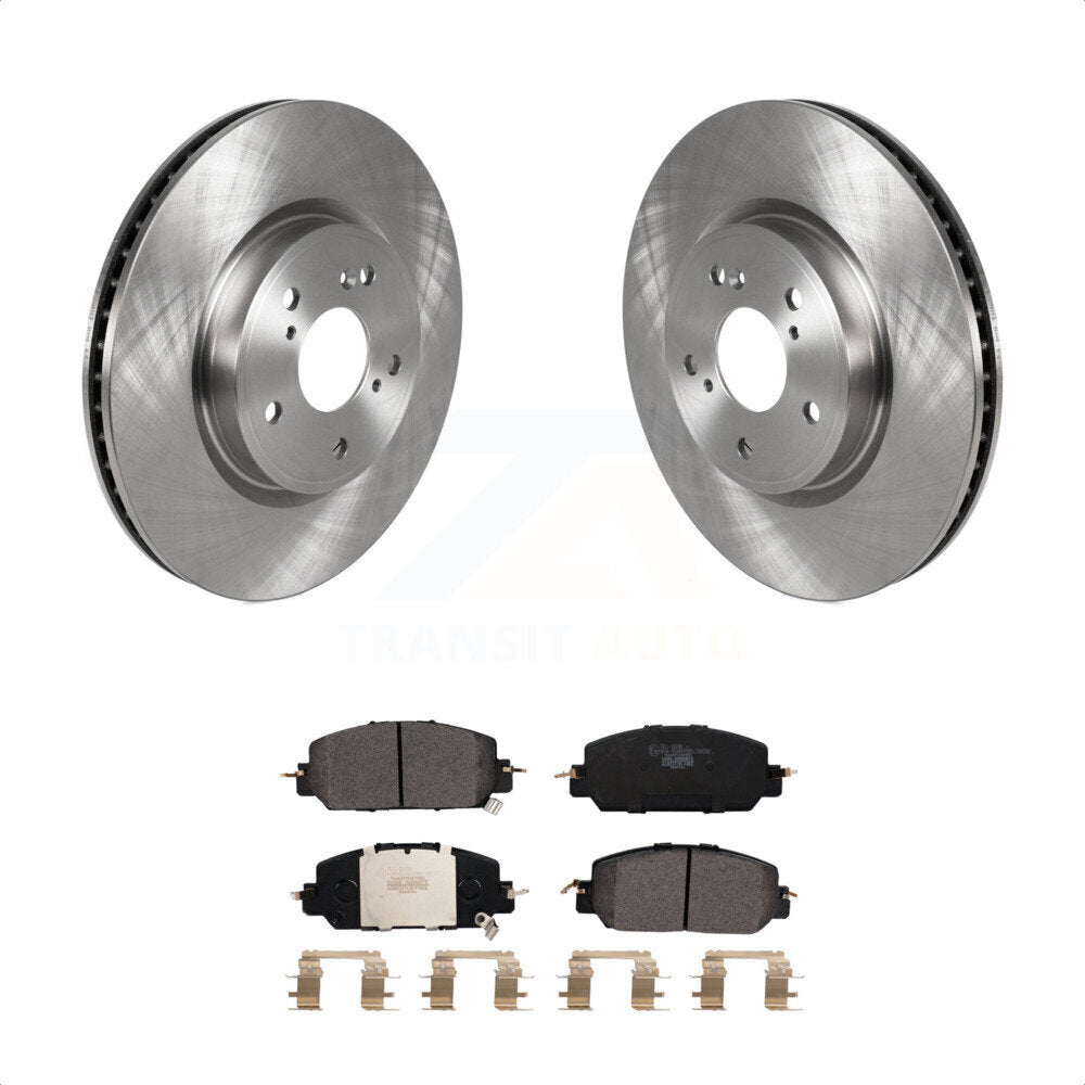 Front Disc Brake Rotors And Ceramic Pads Kit For Honda CR-V K8T-103068 by Transit Auto