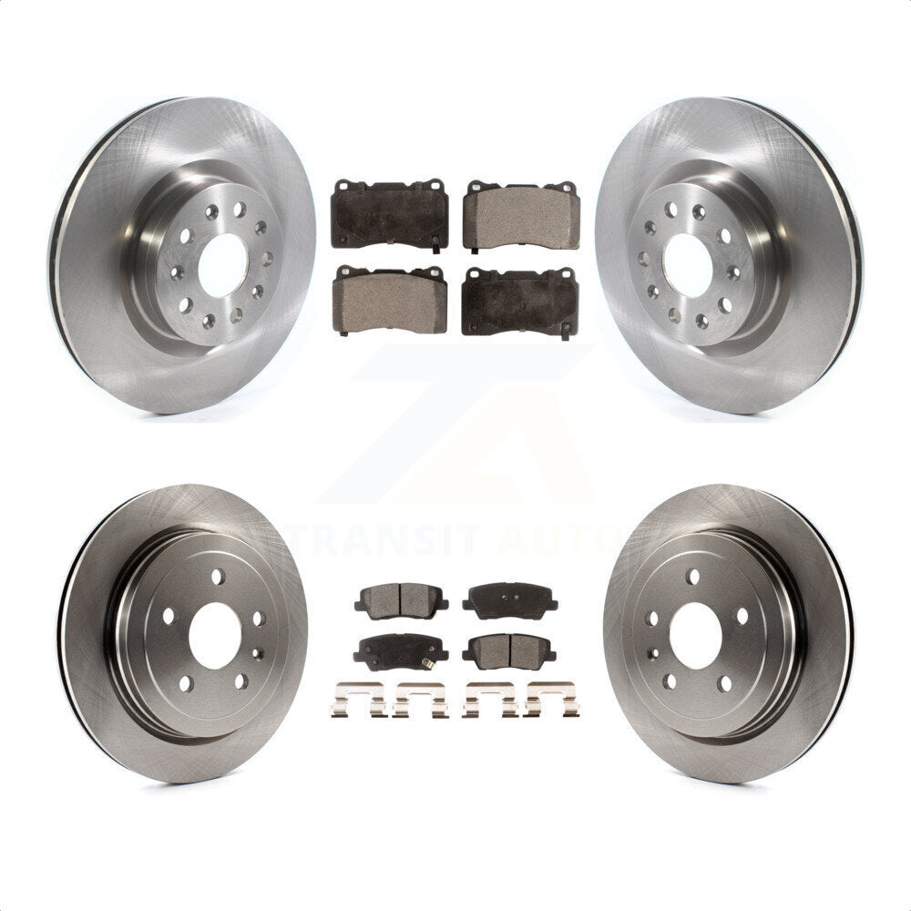 Front Rear Disc Brake Rotors And Ceramic Pads Kit For Cadillac CTS With 18" Factory Wheels K8T-103077 by Transit Auto