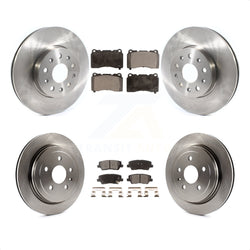 Front Rear Disc Brake Rotors And Ceramic Pads Kit For Cadillac CTS K8T-103078