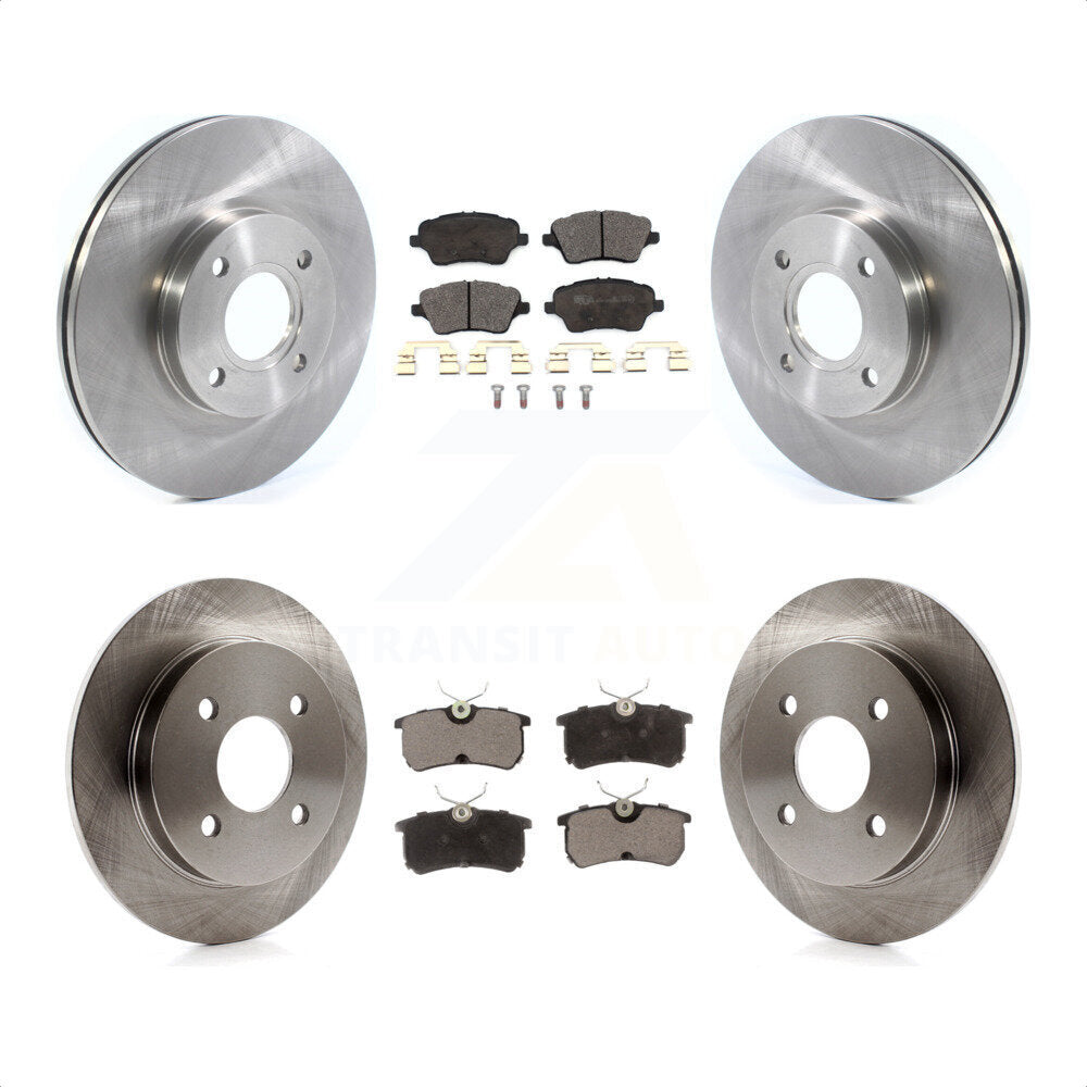 Front Rear Disc Brake Rotors And Ceramic Pads Kit For 2014-2019 Ford Fiesta ST K8T-103091 by Transit Auto