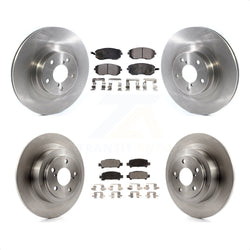 Front Rear Disc Brake Rotors And Ceramic Pads Kit For 2005-2006 Subaru Baja Turbocharged With 292mm Diameter Rotor K8T-103106