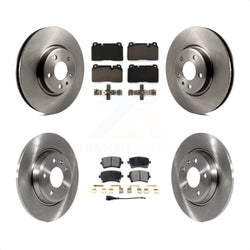Front Rear Disc Brake Rotors And Ceramic Pads Kit For 2016 Audi Q5 FLEX engine K8T-103116