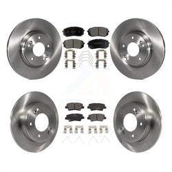 Front Rear Disc Brake Rotors And Ceramic Pads Kit For Kia Soul Forte K8T-103130