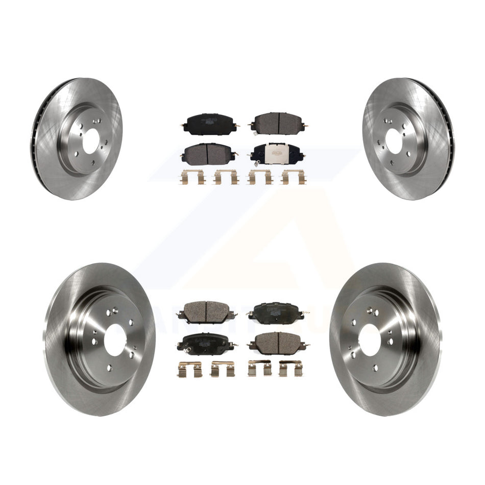 Front Rear Disc Brake Rotors And Ceramic Pads Kit For Honda CR-V K8T-103141 by Transit Auto