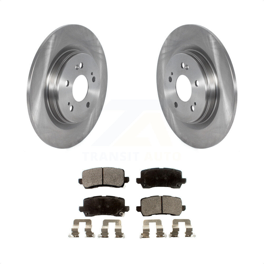 Rear Disc Brake Rotors And Ceramic Pads Kit For 2018-2023 Honda Odyssey K8T-103167 by Transit Auto