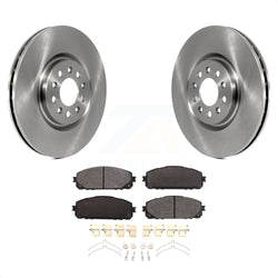 Front Disc Brake Rotors And Ceramic Pads Kit For 2014-2021 Jeep Cherokee With Dual Piston Caliper K8T-103181
