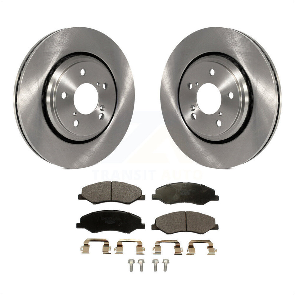 Front Disc Brake Rotors And Ceramic Pads Kit For 2018-2023 Honda Odyssey K8T-103211 by Transit Auto