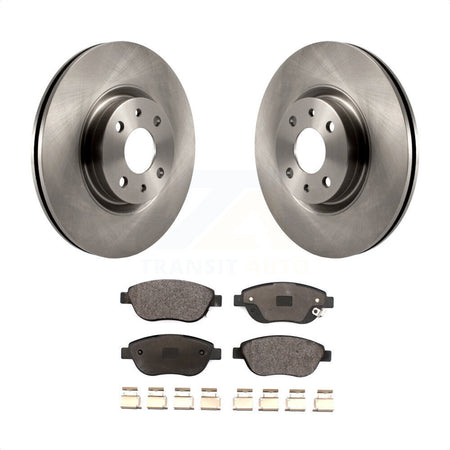 Front Disc Brake Rotors And Ceramic Pads Kit For 2012-2017 Fiat 500 Turbocharged with GAS engine K8T-103212 by Transit Auto