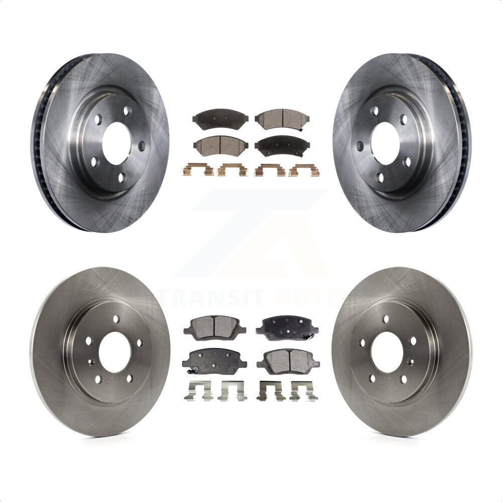 Front Rear Disc Brake Rotors And Ceramic Pads Kit For 2005-2005 Chevrolet Uplander Pontiac Montana Buick Terraza Saturn Relay K8T-103219 by Transit Auto