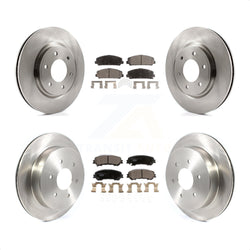 Front Rear Disc Brake Rotors And Ceramic Pads Kit For 2017-2022 Nissan TITAN K8T-103228