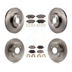 Front Rear Disc Brake Rotors And Ceramic Pads Kit For 2012-2013 Fiat 500 Turbocharged with GAS engine K8T-103234